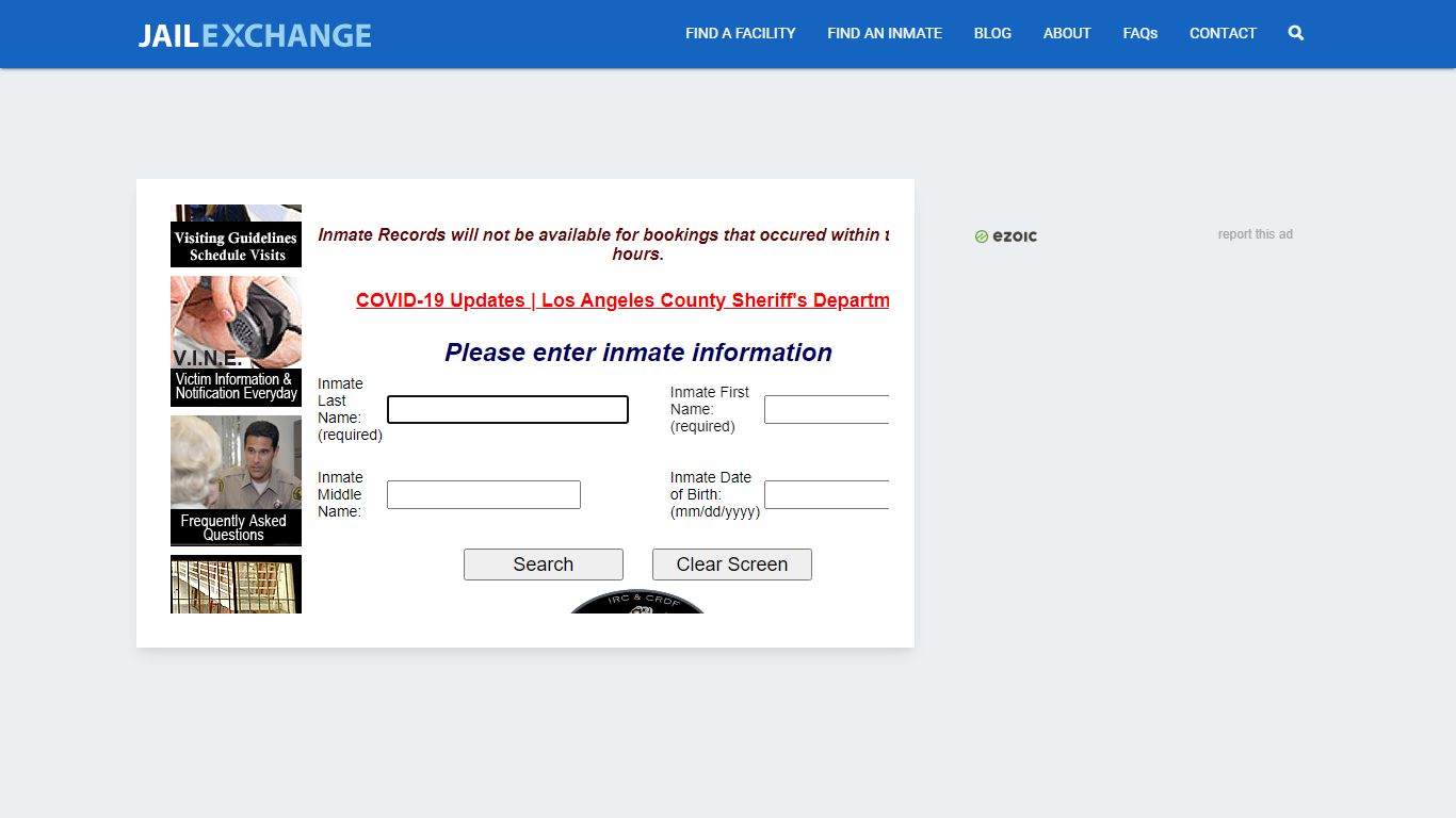 Los Angeles County Inmate Search | Arrests & Mugshots | CA - JAIL EXCHANGE